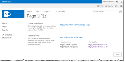 Multiple friendly URLs associated with a single page in SharePoint 2013