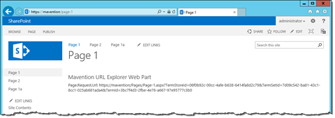 Friendly URL of page displayed in the address bar, while internal URL displayed in a custom Web Part