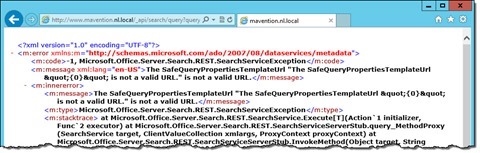 Error message displayed when calling the SharePoint 2013 Search REST API as an anonymous user without having enabled it first