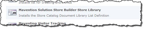 Mavention Solution Store Builder Store Library Site Collection Feature