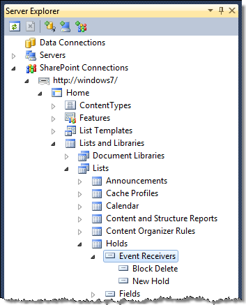 Exploring List Event Receivers using the Imtech List EventReceivers Extension