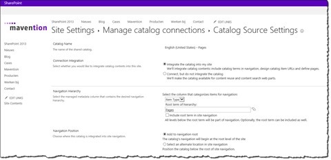 SharePoint 2013 Catalog Connection Wizard