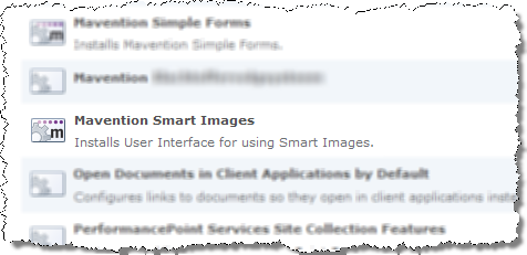 Mavention Smart Images Site Collection Feature