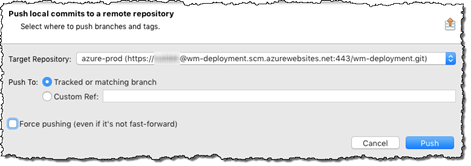 Pushing changes to the azure-prod repository