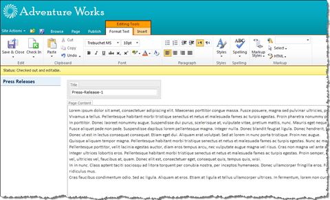 Rich Text Editor in SharePoint 2010: sometimes more is not necessarily what you want
