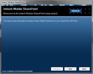 Installer for Imtech Mobile SharePoint