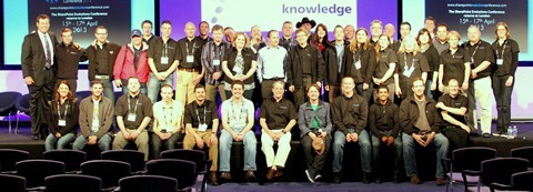Group photo of the speakers of the International SharePoint Conference London 2012