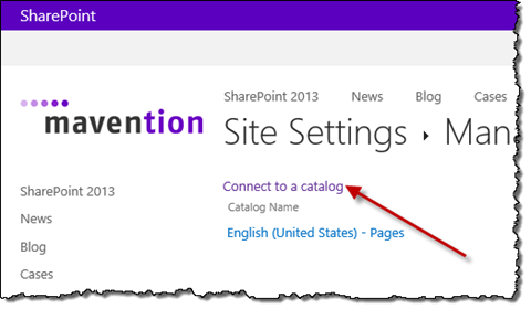Connect to a catalog link highlighted on the Managed catalog connections page