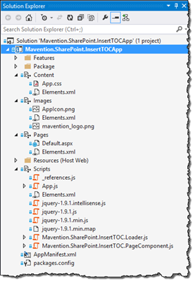 Mavention Insert Table of Contents App in Visual Studio