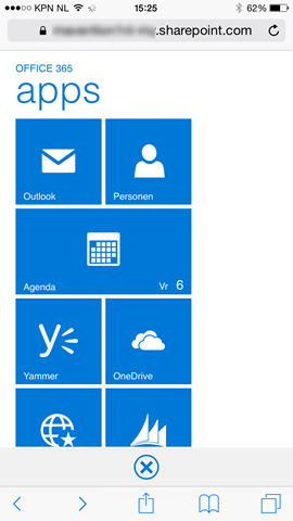 Mobile devices-optimized UX for working with Office 365