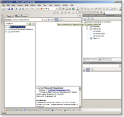 Add Reference using the Object Browser Custom Component Set