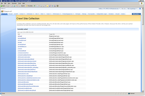 Imtech SharePoint Semantic URL's crawler