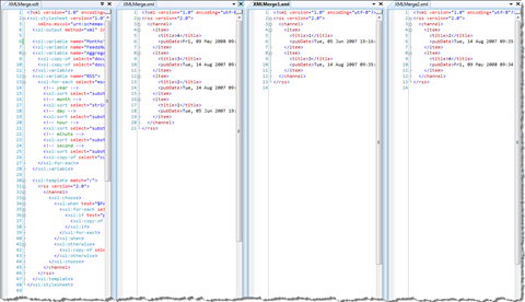 Results of the XSL transformation