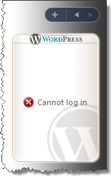 Gadget login error