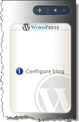 Upon installation the gadget requires configuration