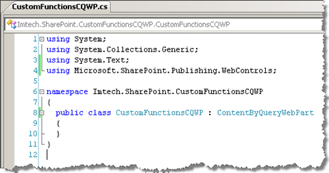 The beginning: extending the Content Query Web Part