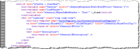 Retrieving and rendering the General topic from the query results