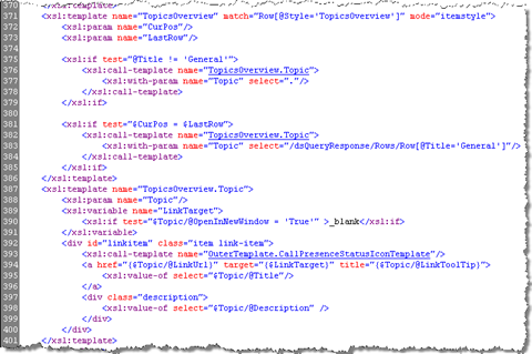 Cleaning the Item Style template