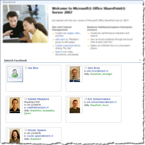 Screenshot of Imtech facebook solution