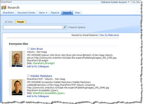 People Search displays some users without providing any search query