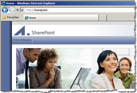 Browsing the Root Welcome Page with a semantic URL