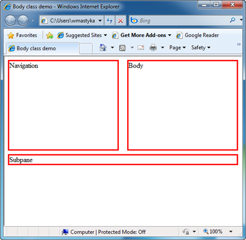 Home Page layout