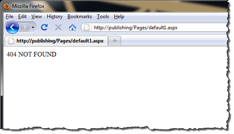 Default SharePoint 2010 ‘Page not found’ page