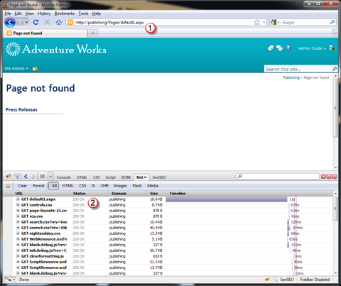 Custom Publishing Page displayed as ‘Page not found’ page