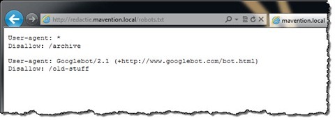 Robots.txt file generated by ‘Mavention Robots.txt’