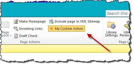 ‘My Custom Command’ toggle button active