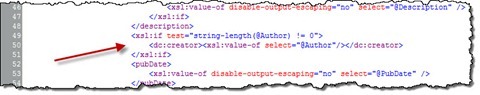 Author information added to the RSS XSLT