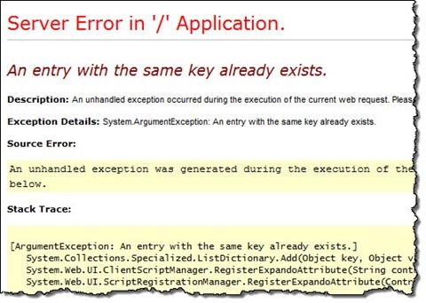 Exception thrown after adding a Web Part that uses validators