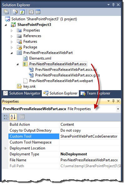 Properties of the ASCX file in a Visual Web Part (Sandboxed)