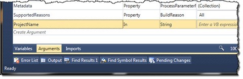The ‘ProjectName’ argument configured in the Workflow