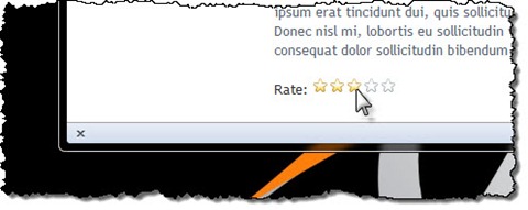 Rating content using the Rating AJAX Control