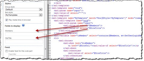 Comparing custom Item Style template with a number of slots defined and the Content Query Web Part showing all of them as expected