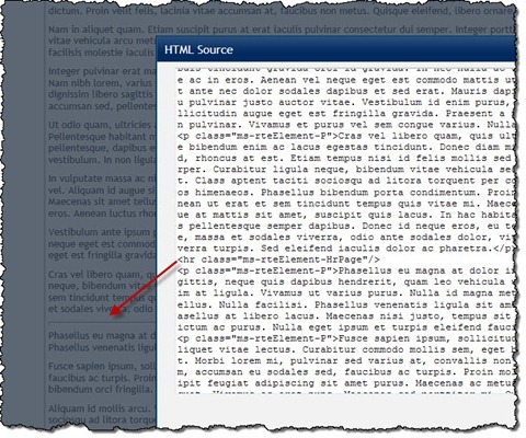A long article page in editing mode with a few page breaks displayed as horizontal lines