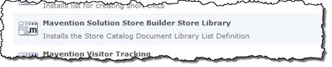 Mavention Solution Store Builder Store Library Site Collection Feature