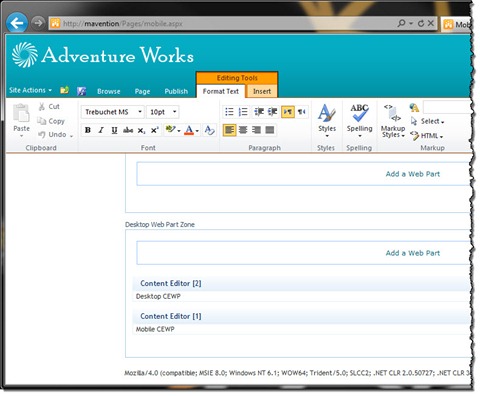 Two Content Editor Web Parts in the same Web Part Zone
