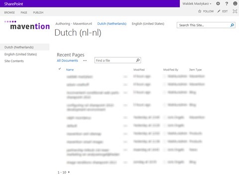 Mavention.nl authoring site
