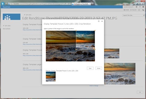 Editing image rendition