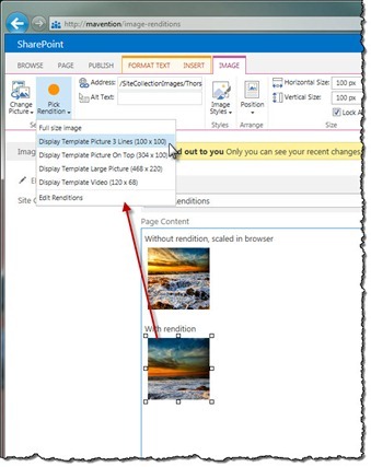 Selecting image rendition in the Rich Text Editor