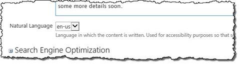 Natural Language Site Column