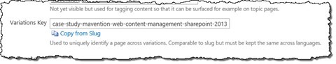 Variation Key Site Column