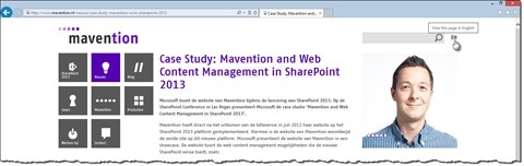 Language Switch link on mavention.nl