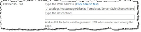 Second part of the Display Template properties configuration