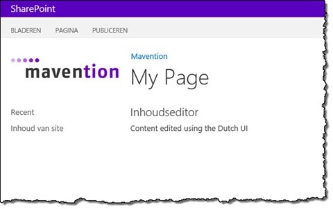 Contents of the CEWP edited when using an alternative language defined in the MUI