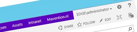 Global navigation displayed on a site in SharePoint 2013