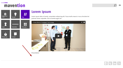 Publishing page with two widgets published using the search-driven publishing model. Only YouTube video is displayed