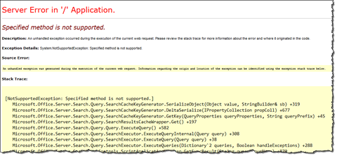 Not Supported Exception when trying to use Anonymous Search Results Cache with Content Search Web Part that uses User Segments